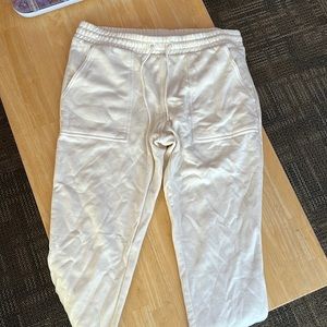 Cream Large Joggers